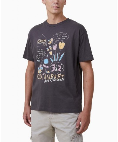 Men's Loose Fit Art Crew Neck T-shirt PD03 $20.64 T-Shirts