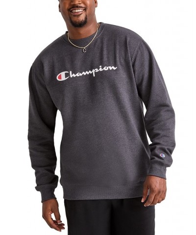 Men's Big & Tall Powerblend Logo Graphic Fleece Sweatshirt Oxford Grey $19.48 Sweatshirt