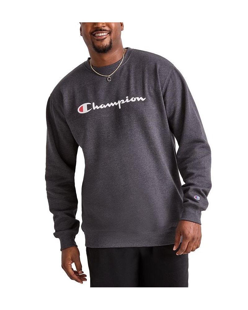 Men's Big & Tall Powerblend Logo Graphic Fleece Sweatshirt Oxford Grey $19.48 Sweatshirt