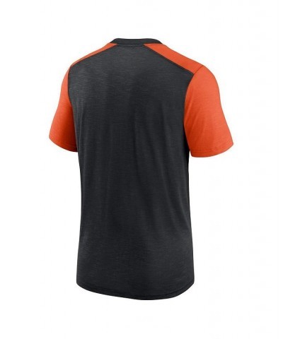 Men's Heathered Black, Heathered Orange Cincinnati Bengals Color Block Team Name T-shirt $33.79 T-Shirts