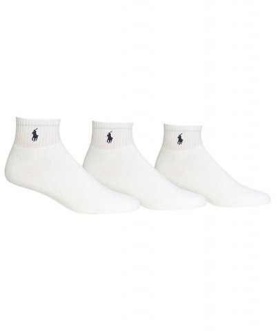 Men's Socks, Extended Size Classic Athletic Quarter 3 Pack White $19.20 Socks