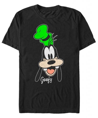 Men's Goofy Big Face Short Sleeve T-Shirt Black $20.99 T-Shirts