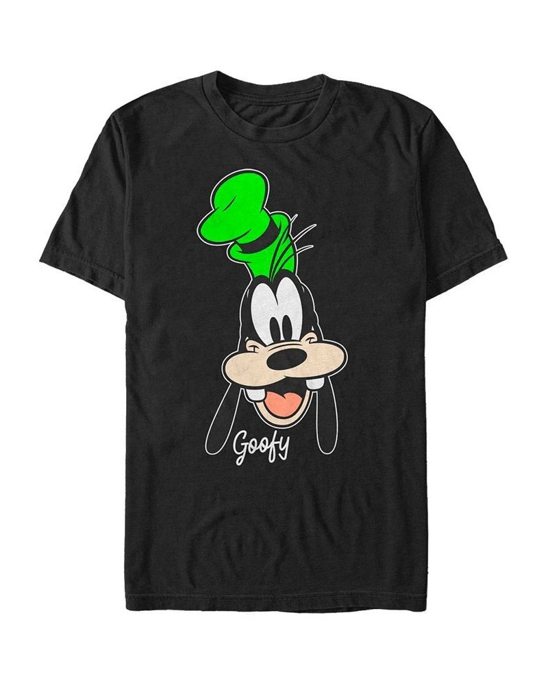 Men's Goofy Big Face Short Sleeve T-Shirt Black $20.99 T-Shirts