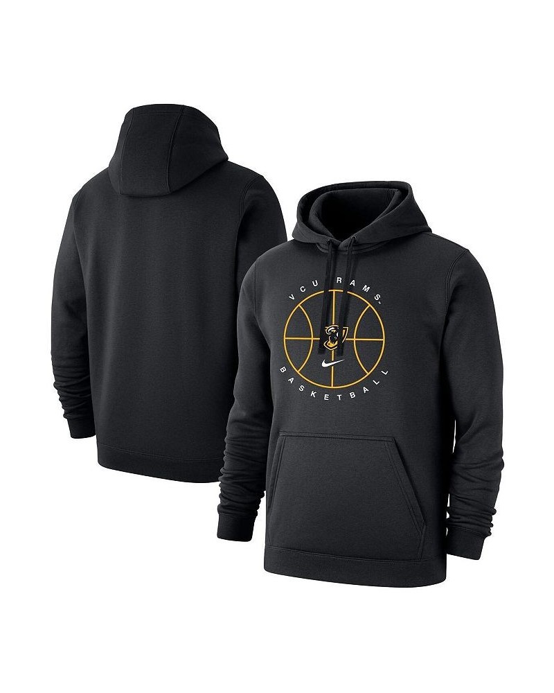 Men's Black VCU Rams Basketball Icon Club Fleece Pullover Hoodie $40.80 Sweatshirt