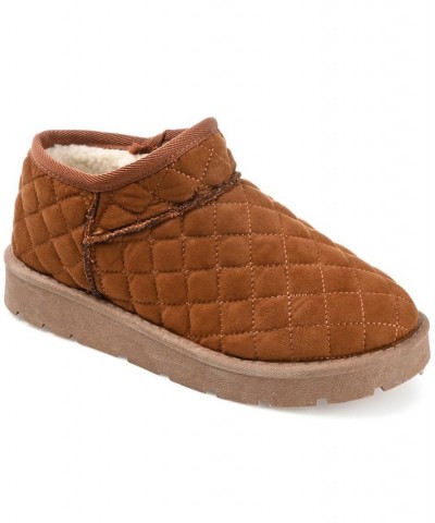 Women's Tazara Slipper Booties Brown $34.00 Shoes