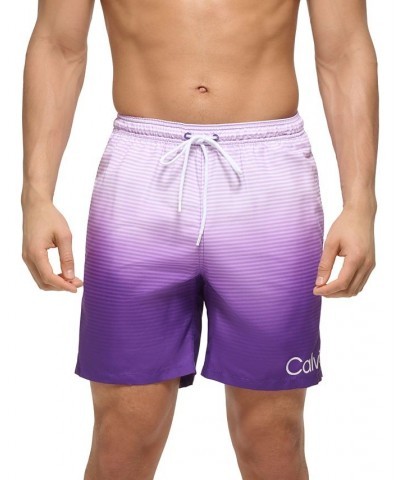 Calvin Kelin Men's Regular-Fit OmbrÉ Gradient Stripe UPF 50+ 7" Swim Trunks PD04 $20.05 Swimsuits