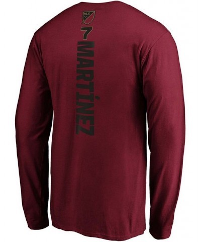 Men's Josef Martinez Red Atlanta United FC Playmaker Name and Number Long Sleeve T-shirt $19.75 T-Shirts