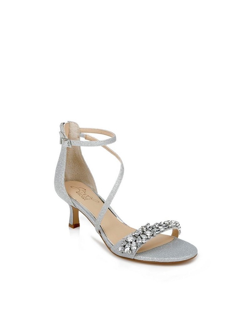 Women's Daleyza Evening Sandals Silver $50.31 Shoes