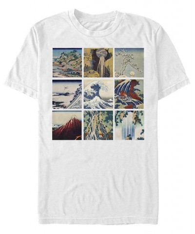 Men's Katsushika Hokusai Short Sleeve Crew T-shirt White $17.15 T-Shirts