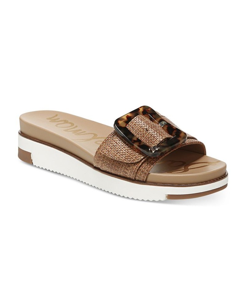 Women's Ariane Platform Buckle Slide Sandals PD04 $57.20 Shoes