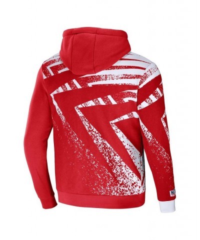 Men's NFL X Staple Red San Francisco 49ers Team Slogan All Over Print Pullover Hoodie $28.70 Sweatshirt