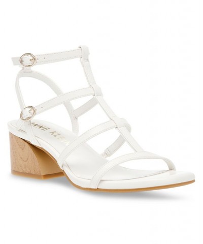 Women's Mecca Block Heel Sandal White $53.46 Shoes