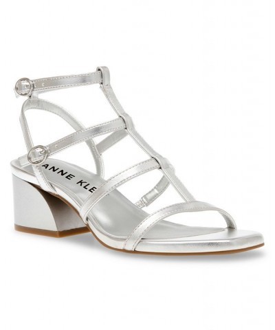 Women's Mecca Block Heel Sandal White $53.46 Shoes