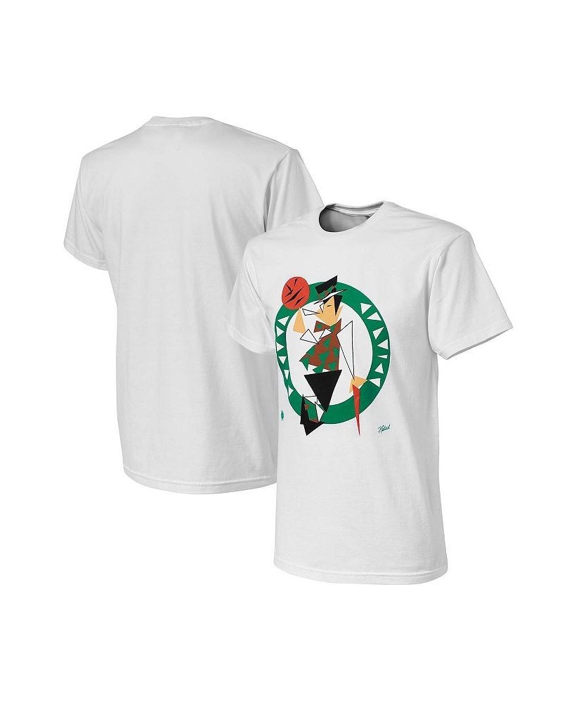 Men's NBA x Naturel White Boston Celtics No Caller ID T-shirt $32.99 T-Shirts