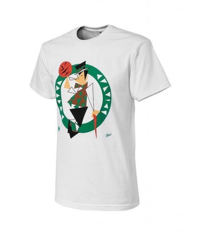 Men's NBA x Naturel White Boston Celtics No Caller ID T-shirt $32.99 T-Shirts