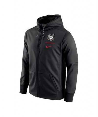 Men's Black Georgia Bulldogs Secondary Logo Stack Performance Full-Zip Hoodie $43.20 Sweatshirt