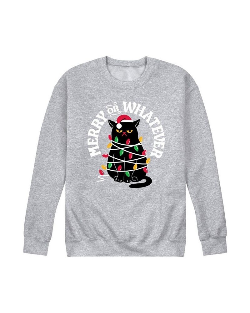Men's Merry Or Whatever Fleece T-shirt Gray $31.89 T-Shirts