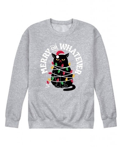 Men's Merry Or Whatever Fleece T-shirt Gray $31.89 T-Shirts