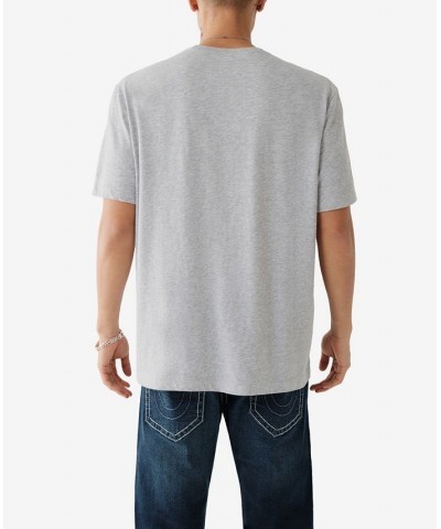 Men's Short Sleeve Relaxed Ombre Shoey T-shirt Gray $22.55 T-Shirts