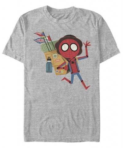 Marvel Men's Spider-Man Far From Home Traveling Spidey, Short Sleeve T-shirt Gray $18.54 T-Shirts