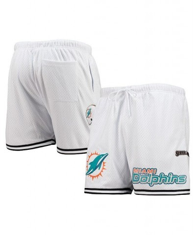 Men's White Miami Dolphins Mesh Shorts $40.00 Shorts