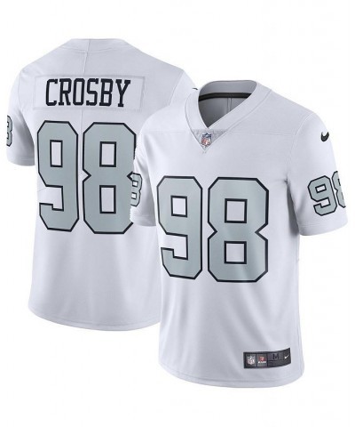 Men's Maxx Crosby White Las Vegas Raiders Alternate Vapor Limited Jersey $52.00 Jersey