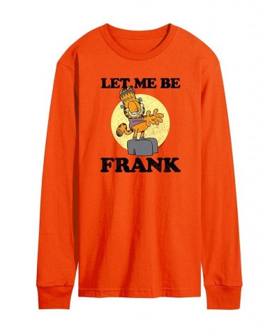 Men's Garfield Let Me Be Frank Long Sleeve T-shirt Orange $22.26 T-Shirts