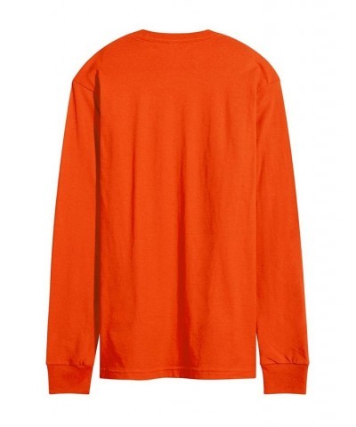 Men's Garfield Let Me Be Frank Long Sleeve T-shirt Orange $22.26 T-Shirts