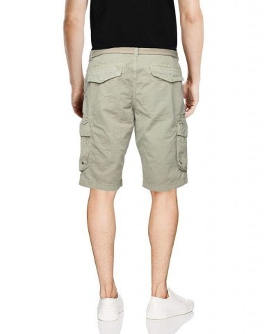 Men's Belted Double Pocket Cargo Shorts Stone $22.32 Shorts