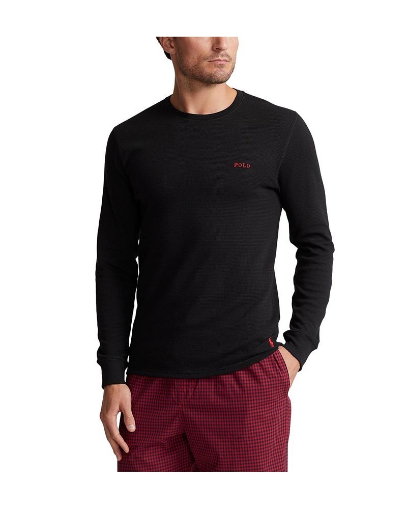 Men's Waffle-Knit Thermal Pajama Shirt PD04 $23.80 Pajama