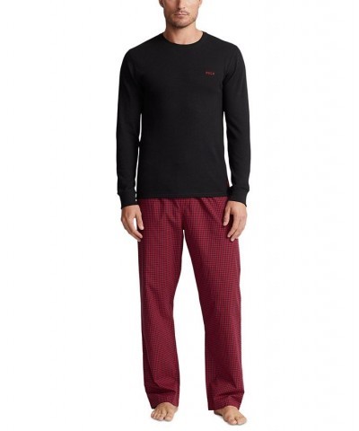 Men's Waffle-Knit Thermal Pajama Shirt PD04 $23.80 Pajama